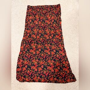 GAP Floral Skirt with Red and Yellow Accents